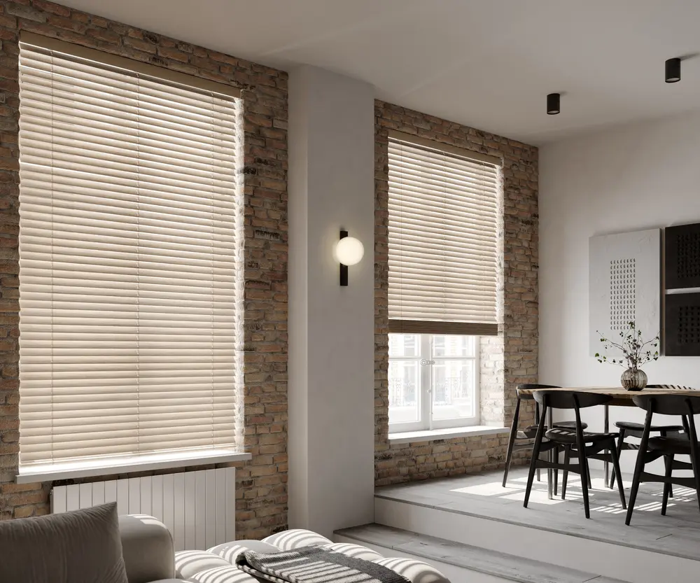 Sunwood wooden Venetian blind Fauxwood Scandi Oak