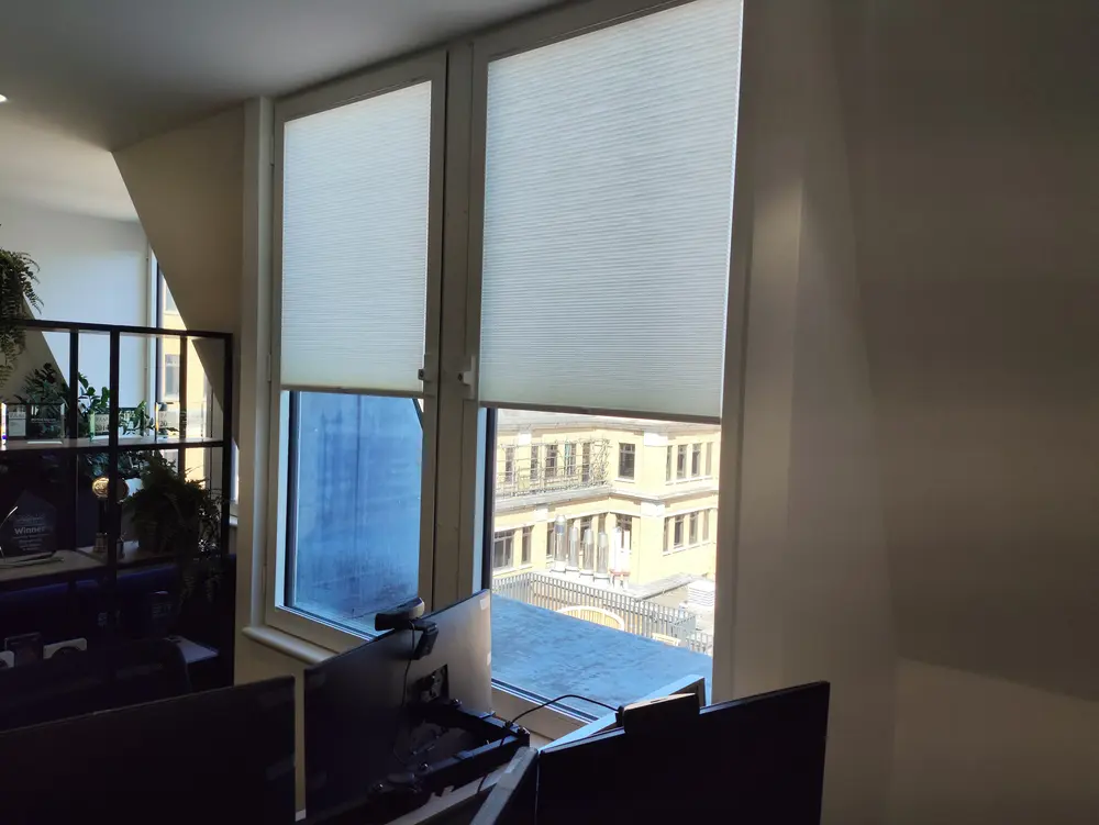 office pleated blinds