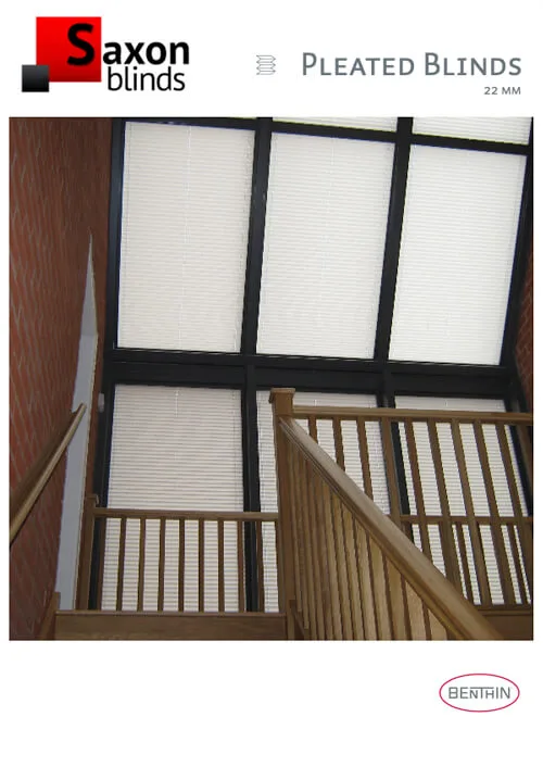 saxon blinds manual pleated blind brochure cover