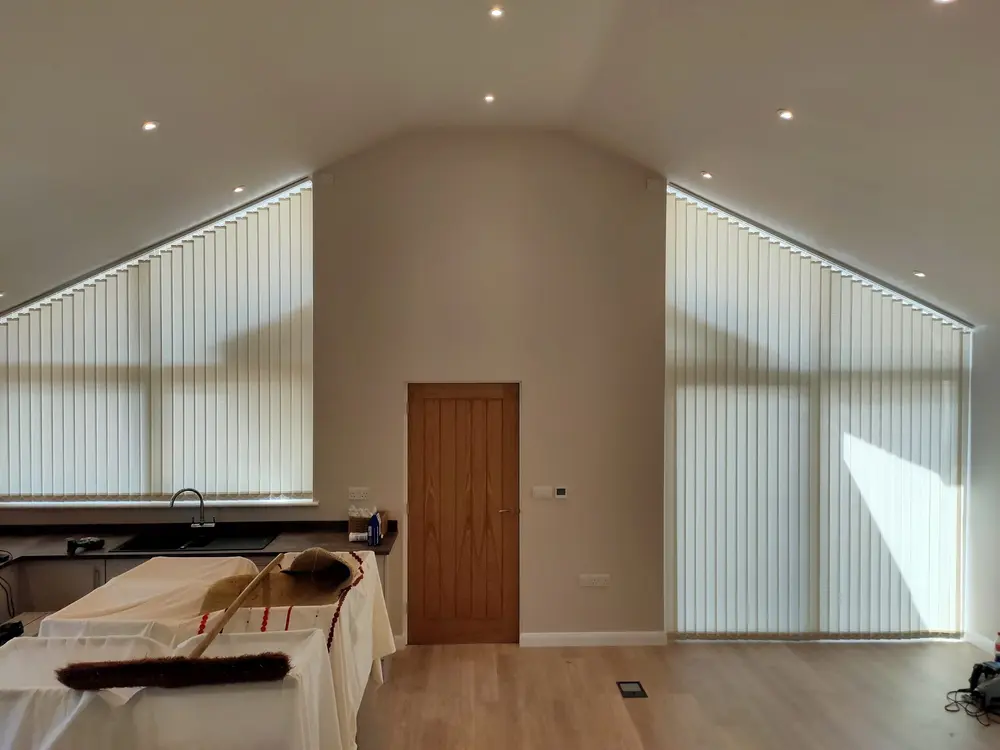 white custom Vertical blinds