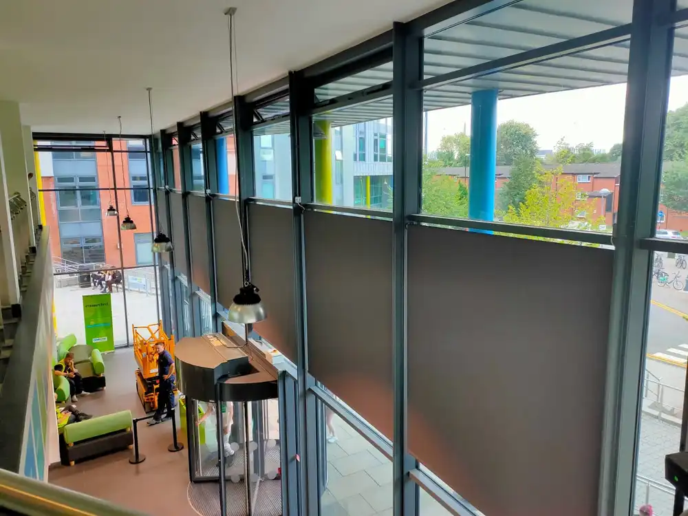 roller blinds in college building