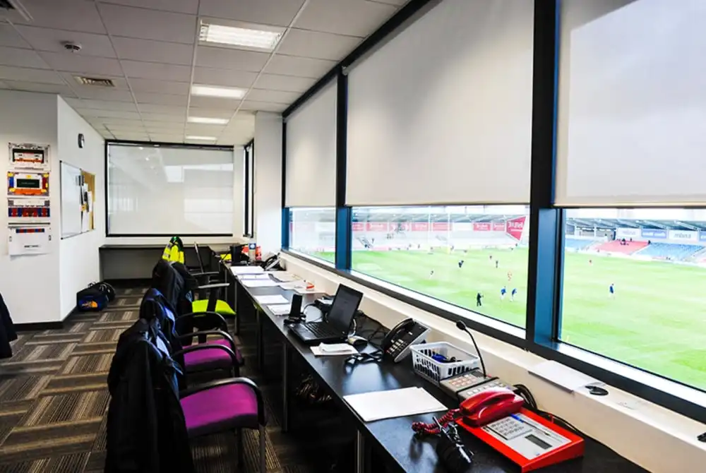 roller blinds in football stadium