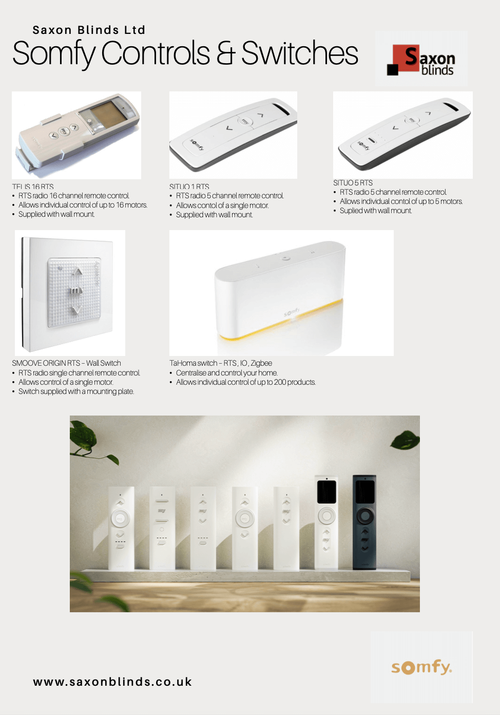 somfy controls and switches