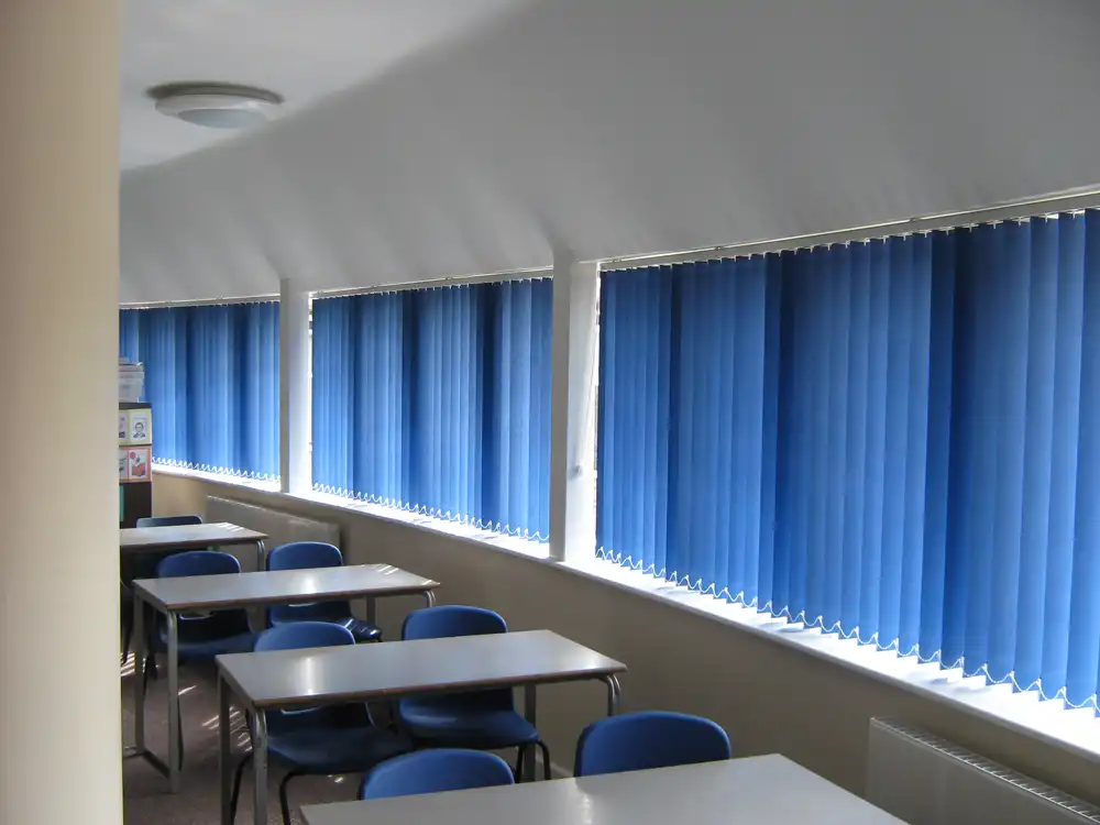 vertical blinds in school
