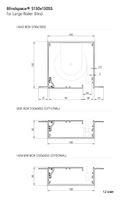 Blindspace 130 for large roller blind