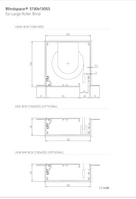 Blindspace 100 for large roller blind