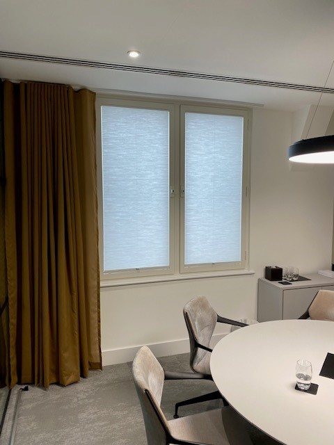 manual pleated blinds