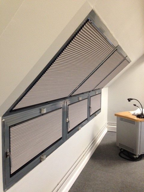 manual pleated blinds