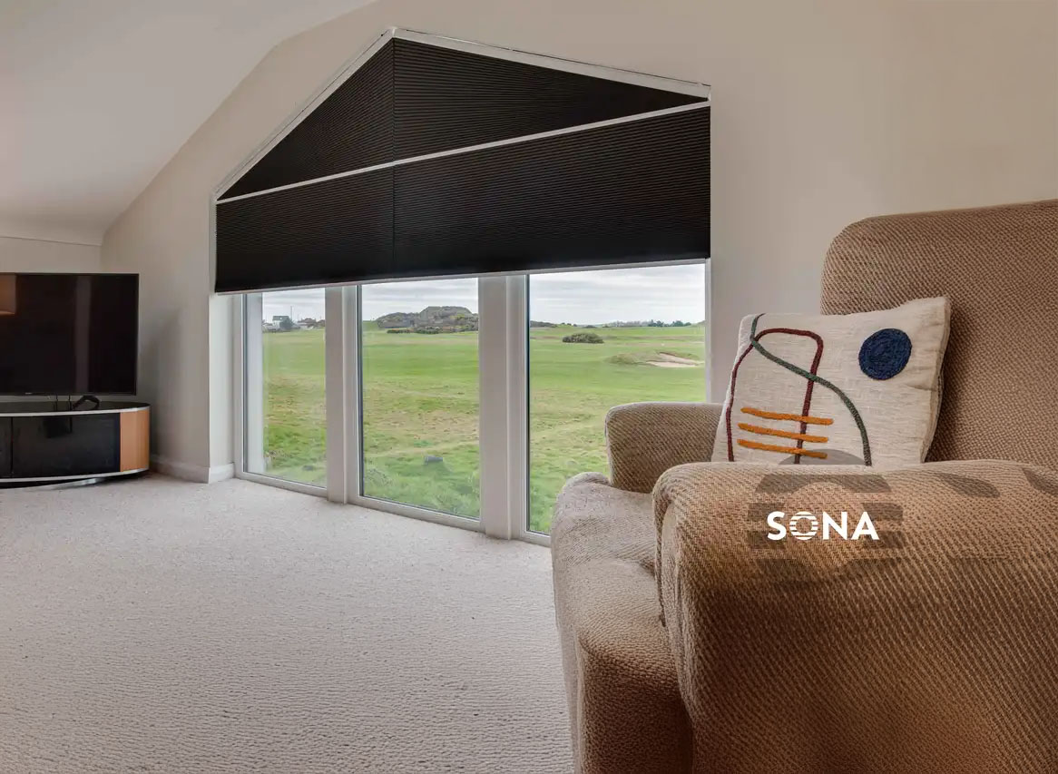 sona pleated motor blinds