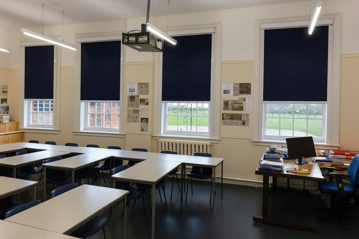 school classroom blinds