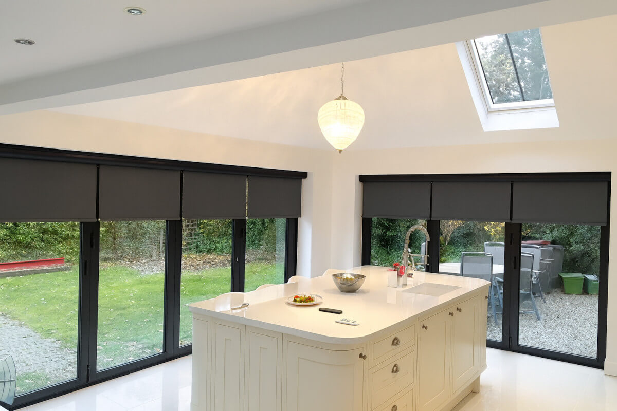 kitchen bifold doors blinds